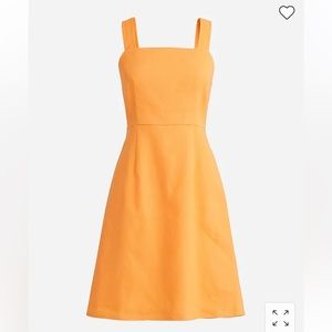 J. Crew - Squareneck A-line dress in stretch linen blend